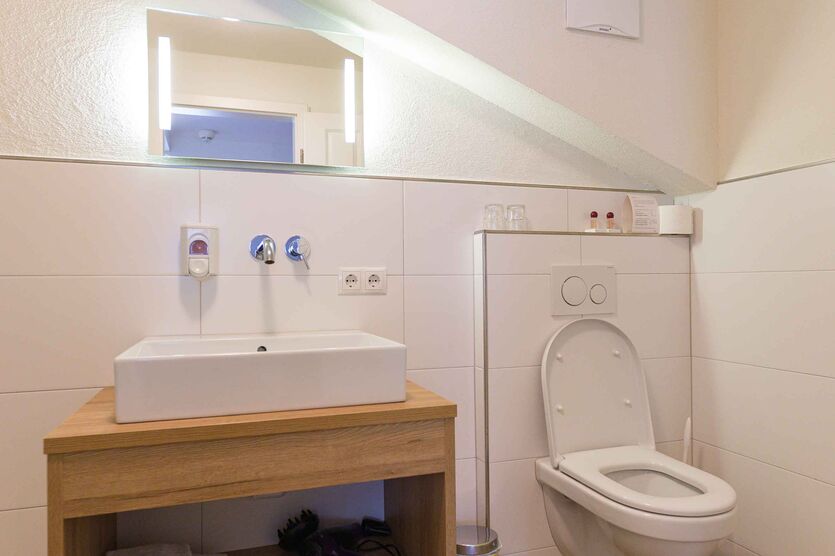 Top modern eingerichtete Badezimmer sind im Hotel Alpenschlössl Standard. 