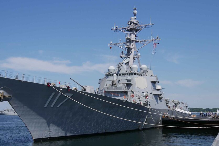 Eins der Highlights der Kieler Woche: der US-amerikanische Lenkwaffenzerstörer „USS Paul Ignatius“