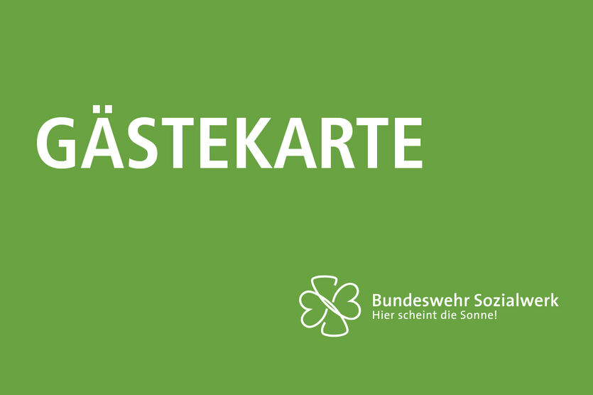 Die grüne Gästekarte steht für die Vorteilspreise des Bundeswehr-Sozialwerks. 