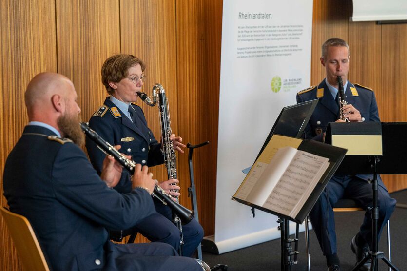Das Kammerensemble des Luftwaffenmusikkorps Münster untermalte musikalisch die Veranstaltung. 